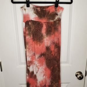 Tiedye Maxi Slit Skirt